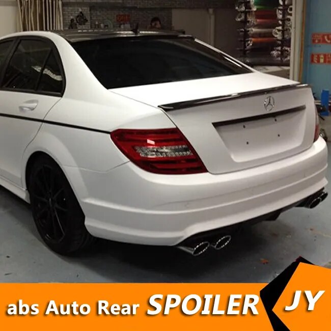 For Mercedes Benz W204 Spoiler 2008-2014 C-class C180 C200L C63 Spoiler High Quality ABS Car Rear Wing Spoiler