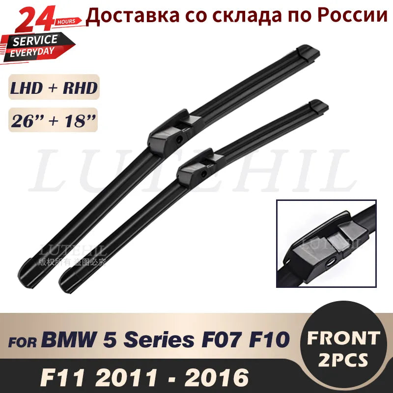 Wiper Front Wiper Blades For BMW 5 Series F07 F10 F11 2011 2012 2013 2014 2015 2016 Windshield Windscreen Front Window 26"+18"