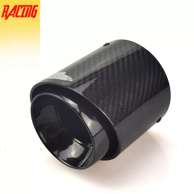 1 Pc Black Glossy Carbon Fiber Exhaust Muffler Tips Fit For Mini Cooper F54 F55 F56 F57 F60 R55