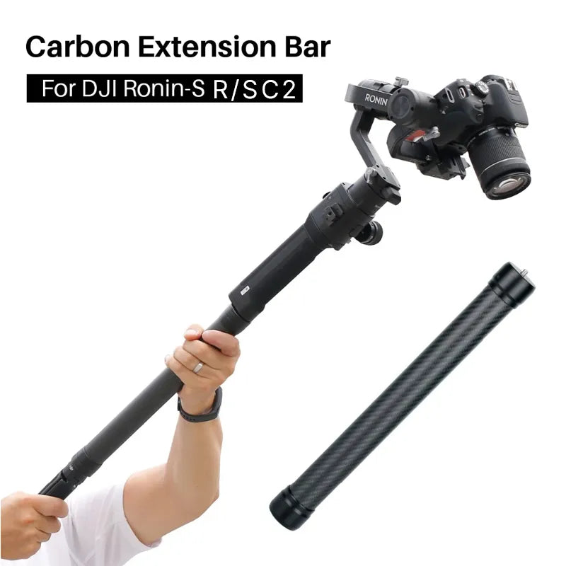 Carbon Fiber Extension Pole Stick Monopod for DJI Ronin S SC RSC2 Zhiyun FeiyuTech Hohem Camera Stabilizer Gimbal Accessories