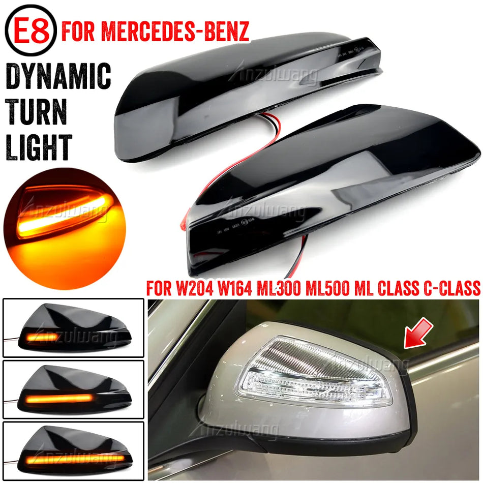 LED Dynamic Turn Signal Light Side Mirror Indicator Blinker For Mercedes Benz C Class W204 S204 07-14 Viano Vito W639 ML W164