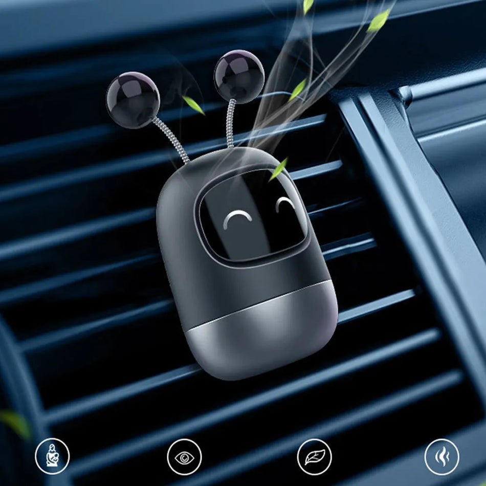 Car Air Freshener Auto Creative Mini Robot Air Vent Clip Parfum Flavoring Ventilation Outlet Aromatherapy Automotive Interior