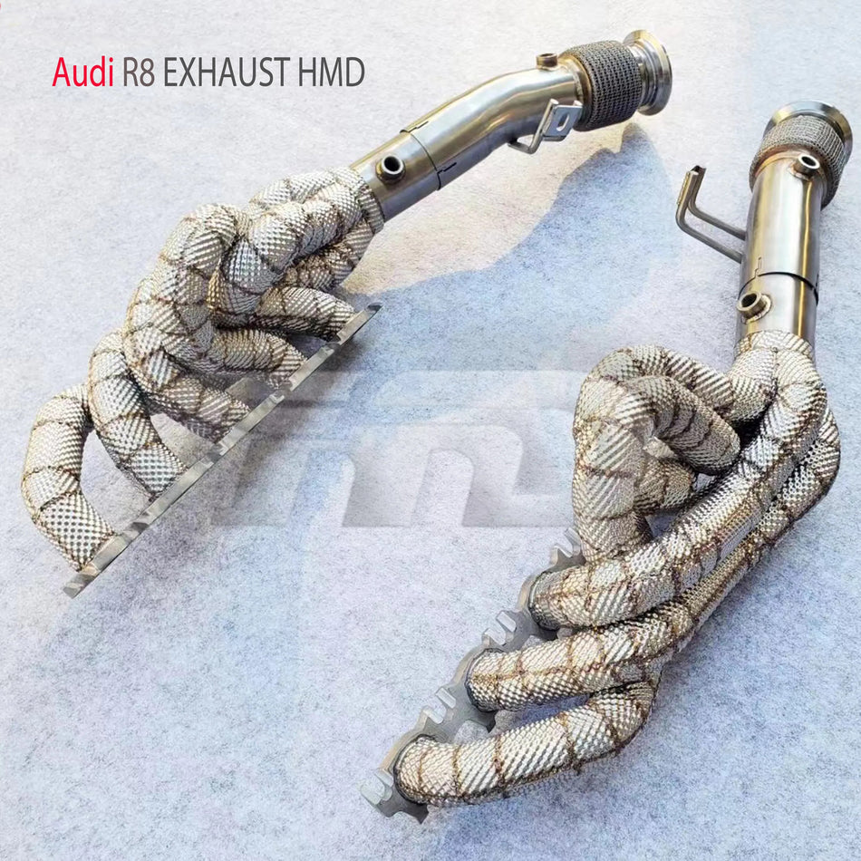 HMD Exhaust System Performance Manifold for Audi R8 Stainless Steel 304 Material Unleash Horsepower Auto Parts