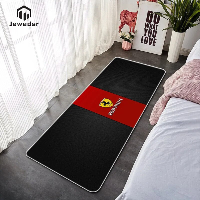 Ferrari Long Corridor Carpet Doormat Entrance Door Absorbent Bathroom Rug Kitchen Floor Mat Balcony Decorations Living Room Rugs