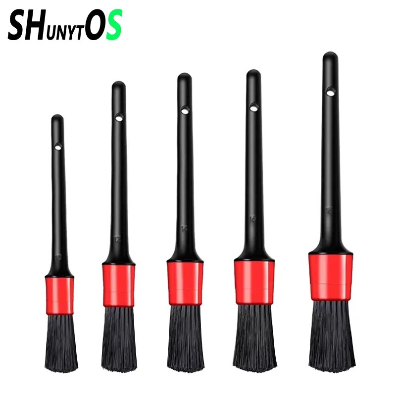 1pcs/5pcs Car Detailing Brush Set Automotive Car Cleaning Detail Brush Set for Engine Dashboard Interior Air Vent Wheels