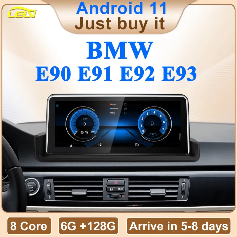 Factory Price ID8 10.25" Central Multimedia For BMW 3Series E90 E91 E92 E93 Carplay Car Video Player GPS Navigation Android Auto