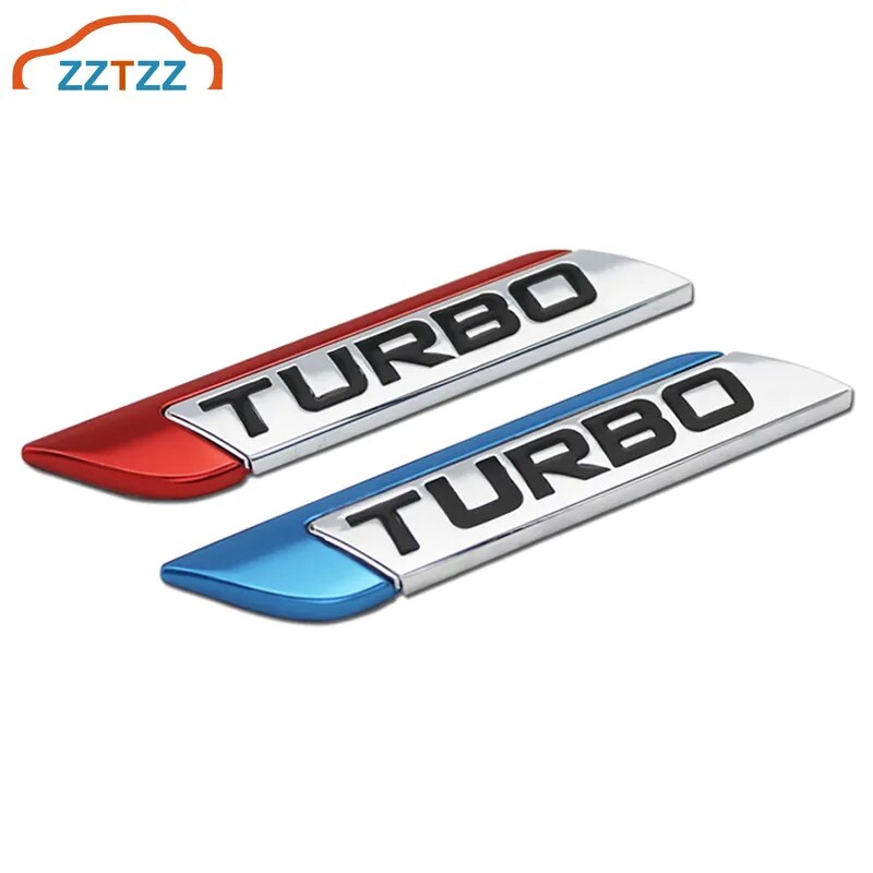 ZZTZZ 3D Metal TURBO Turbocharged Car sticker Logo Emblem Badge Decals Car Styling DIY Decoration Accessories for Frod Bmw Ford