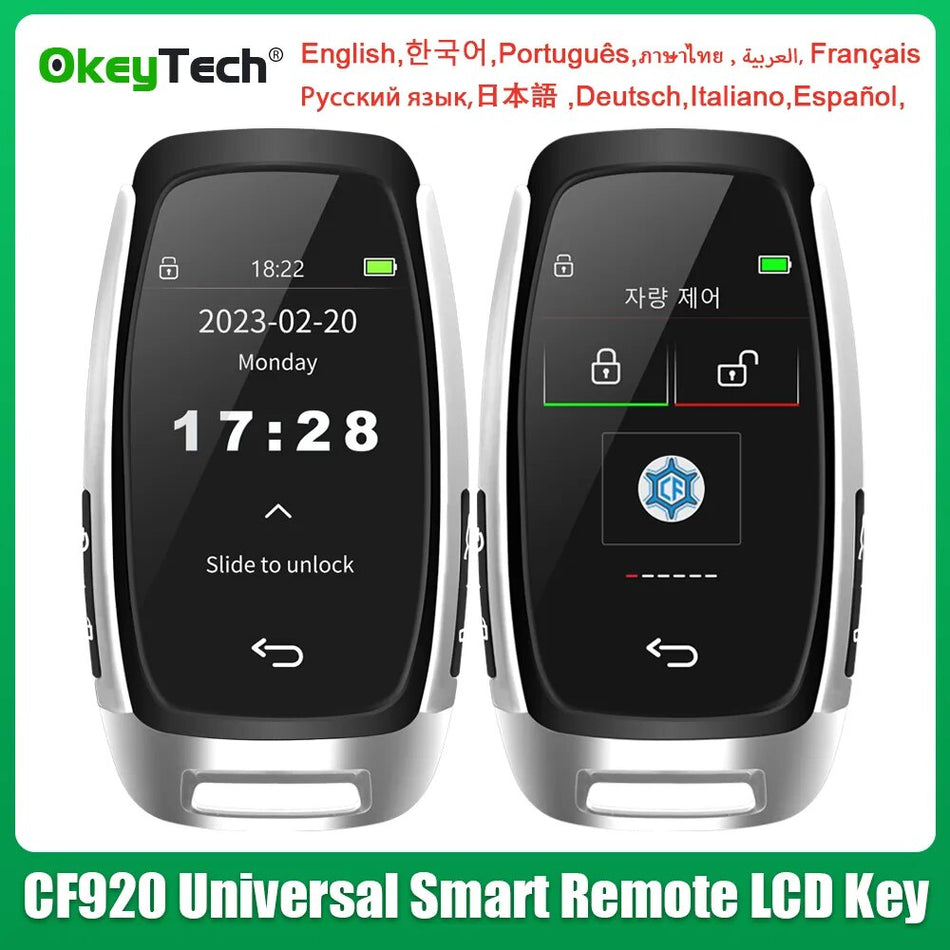 CF920 Universal Smart Remote LCD Key Comfortable Entry Display Key Korean/English For Audi/BMW/KIA/Hyundai/Benz/Nissan/VW/Toyota