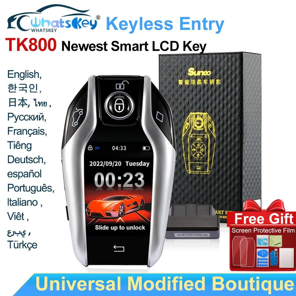 TK800 Universal Modified Remote LCD Smart Key For BMW/Benz/Audi/Toyota/Land Rover/Cadillac/Lexus/Ford/KIA Comfortable Entry Car